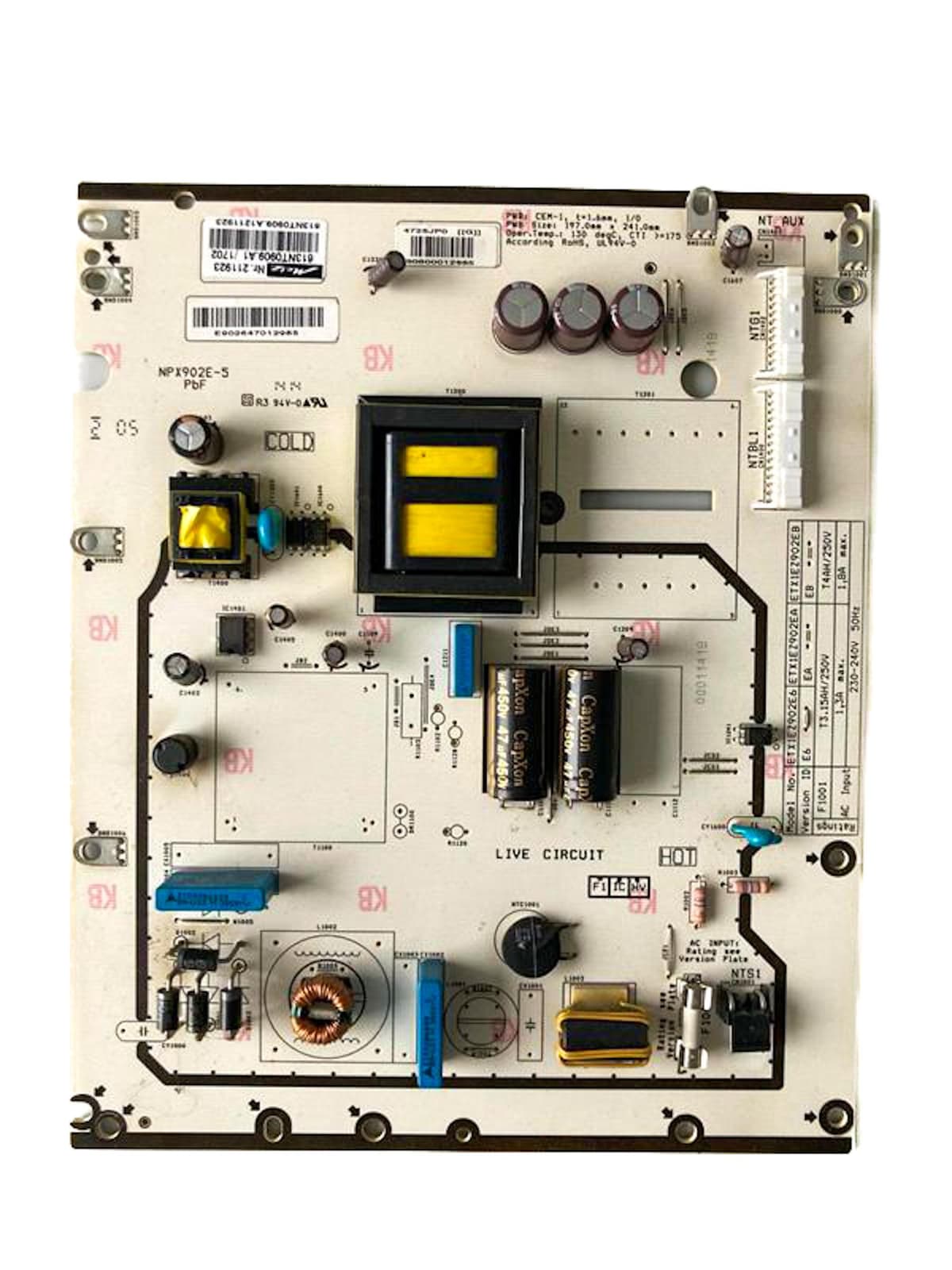 Metz televisie voeding elektronica reparatie