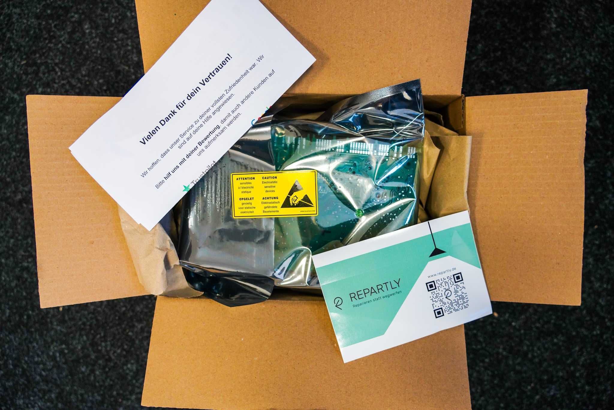 Terugzending van de gerepareerde elektronica